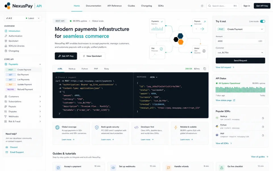API Documentation preview